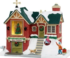 Lemax the little brick house verlicht kersthuisje Caddington Village 2025