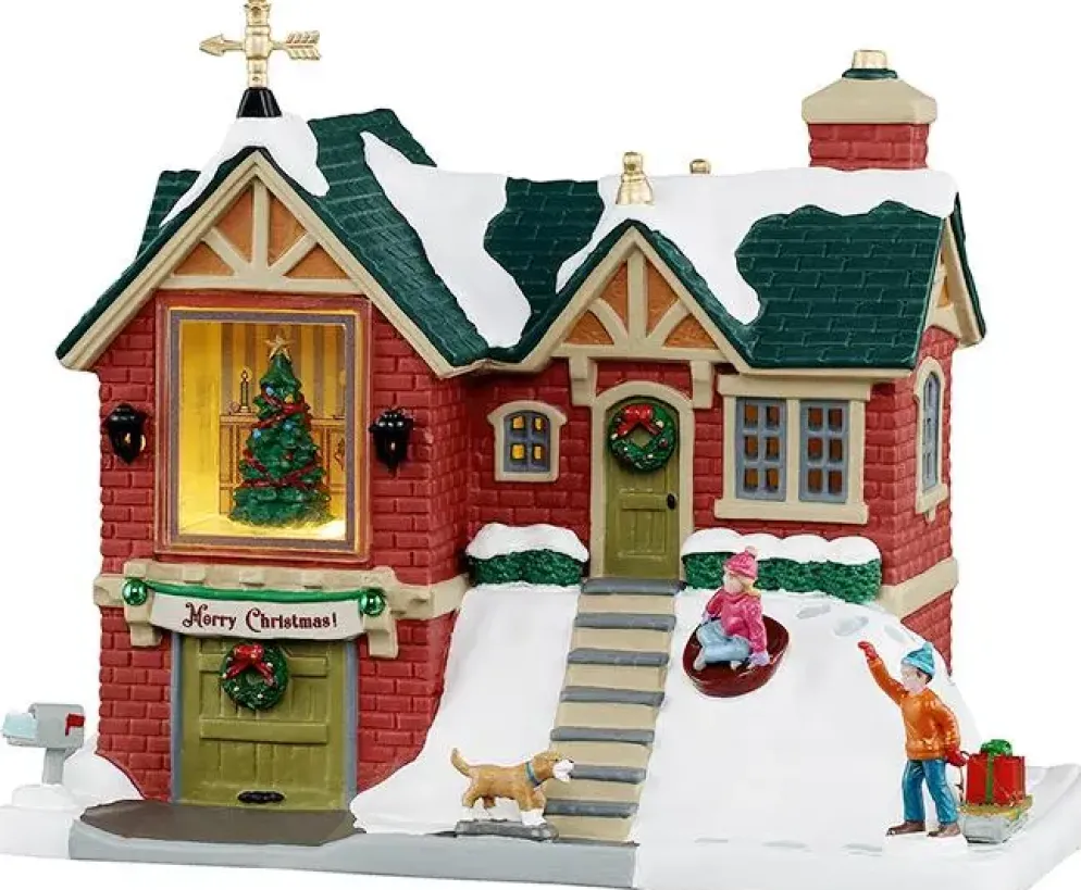 Lemax the little brick house verlicht kersthuisje Caddington Village 2025