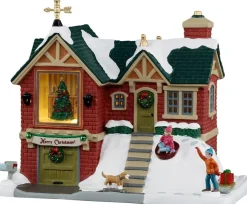 Lemax the little brick house verlicht kersthuisje Caddington Village 2025