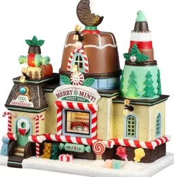 Lemax the merry mint! sweet shop verlicht kersthuisje Sugar 'N' Spice 2025