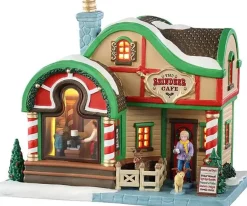 Lemax the reindeer café verlicht kersthuisje Vail Village 2025