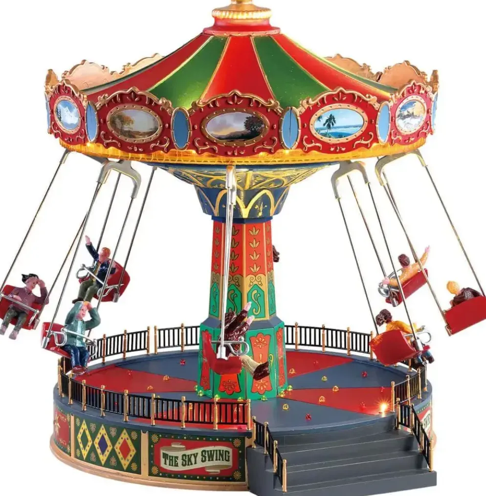 Lemax the sky swing bewegende draaimolen Carnival 2018