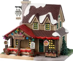 Lemax three black bears bar & grill & moonshine verlicht kersthuisje Vail Village 2024