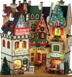 Lemax tis the season shops verlichte facade 2022