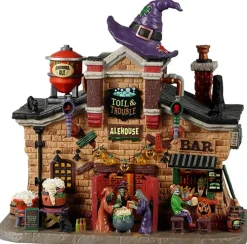 Lemax toil & trouble alehouse verlicht huisje Spooky Town 2023
