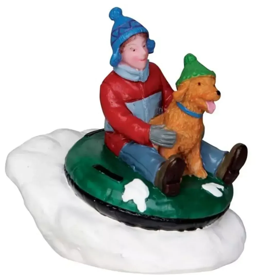 Lemax tubing buddies kerstdorp figuur type 2 Vail Village 2012