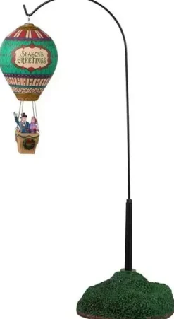 Lemax victorian hot air balloon bewegend kerstdorp tafereel Caddington Village 2022