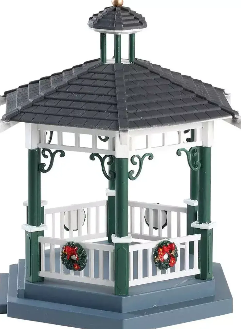 Lemax victorian park gazebo kerstdorp tafereel Caddington Village 2018