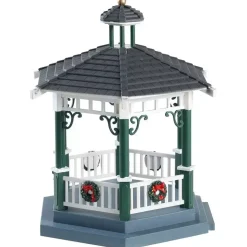 Lemax victorian park gazebo kerstdorp tafereel Caddington Village 2018