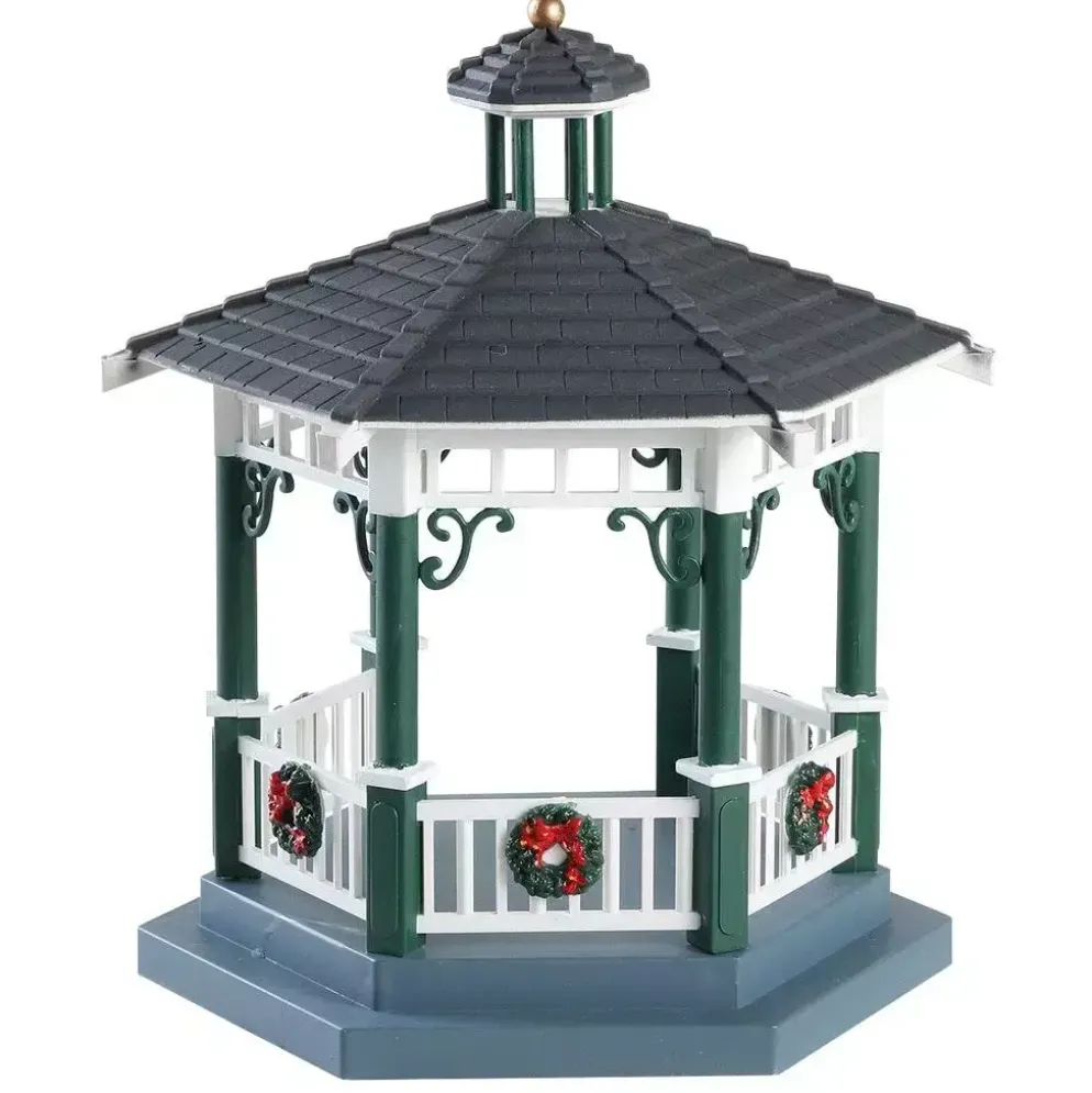 Lemax victorian park gazebo kerstdorp tafereel Caddington Village 2018