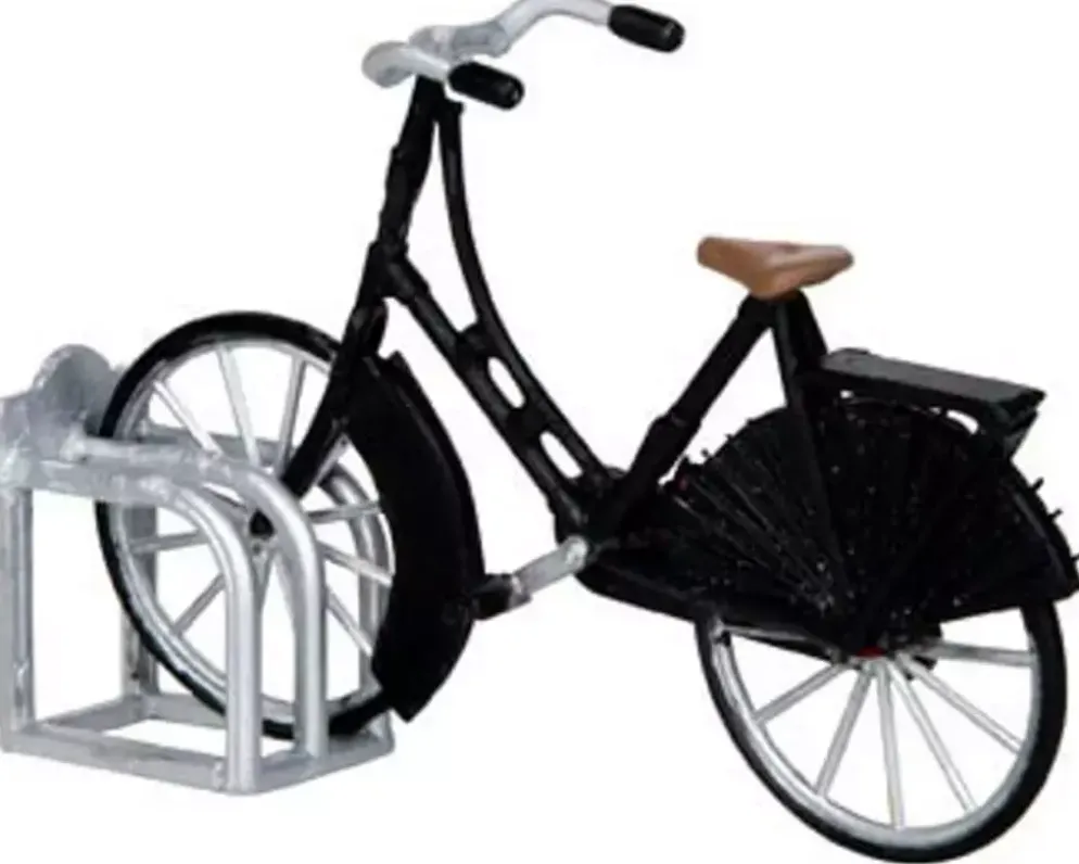 Lemax vintage bicycle s/2 kerstdorp accessoire 2014