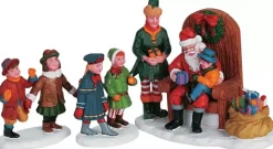 Lemax visiting santa s/3 kerstdorp figuur type 6 Caddington Village 2006