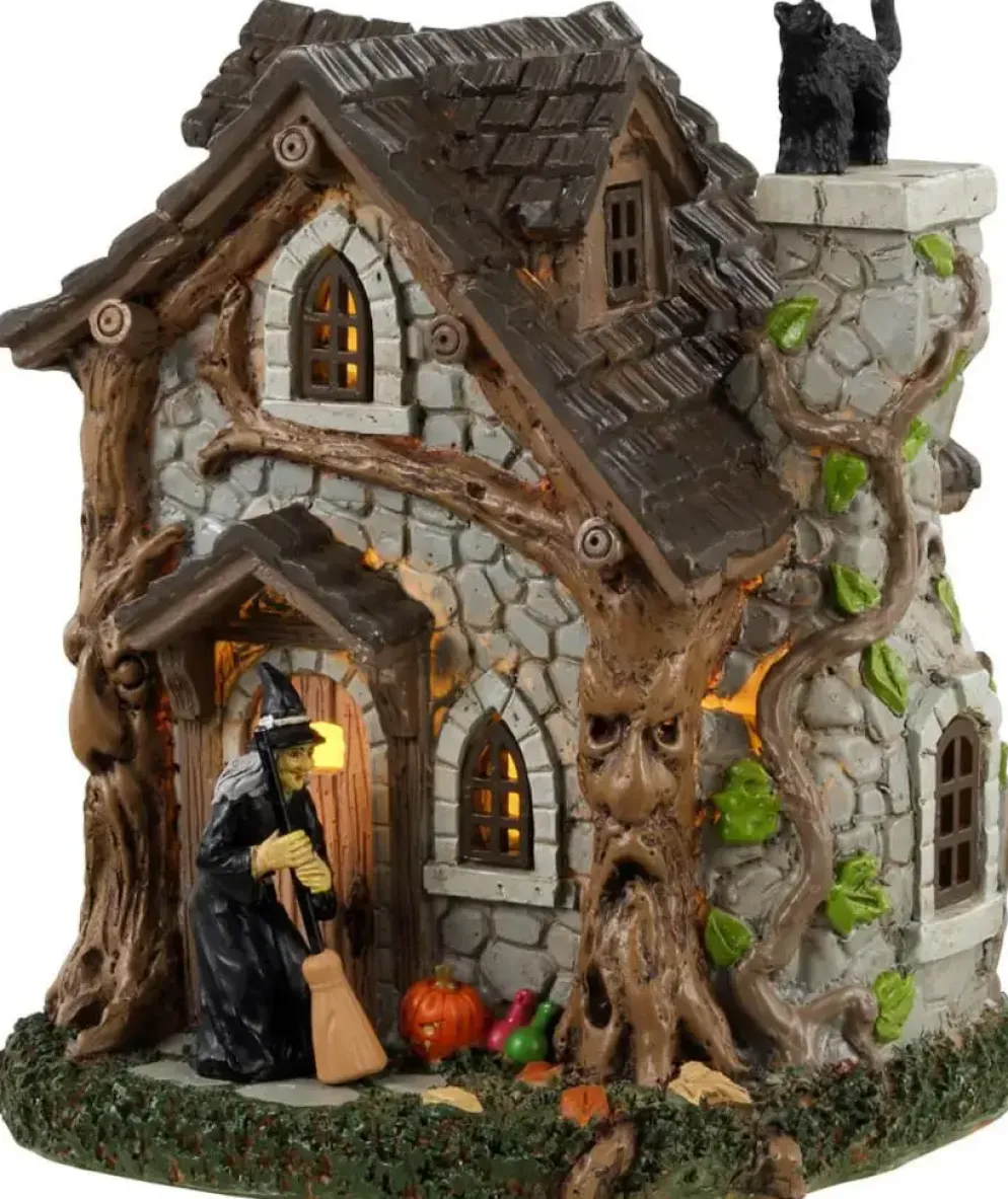 Lemax wanda's cottage verlicht tafereel Spooky Town 2023