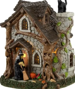 Lemax wanda's cottage verlicht tafereel Spooky Town 2023