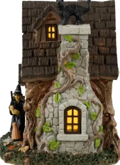 Lemax wanda's cottage verlicht tafereel Spooky Town 2023