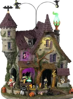 Lemax wicked garden coven bewegend huisje Spooky Town 2024