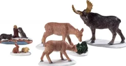 Lemax wild animals, set of 5 kerstdorp figuur type 6 2019