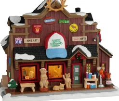 Lemax wild wooly's gift shop verlicht kersthuisje Vail Village 2022