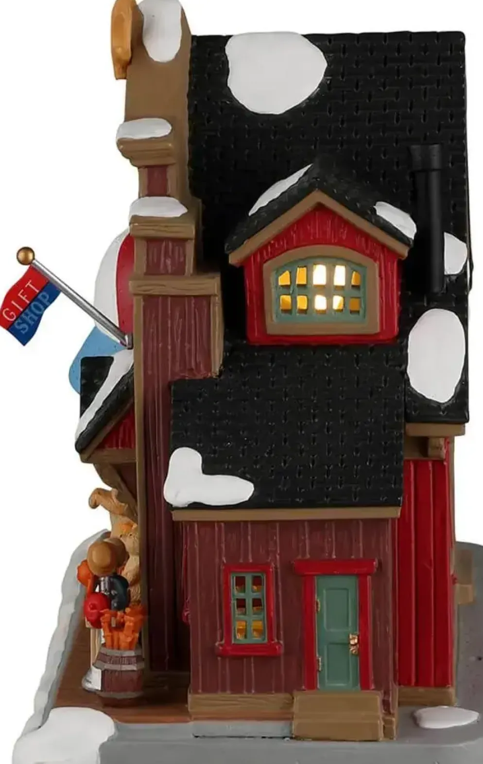 Lemax wild wooly's gift shop verlicht kersthuisje Vail Village 2022
