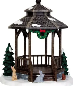 Lemax winter gazebo kerstdorp tafereel Vail Village 2014
