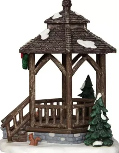 Lemax winter gazebo kerstdorp tafereel Vail Village 2014