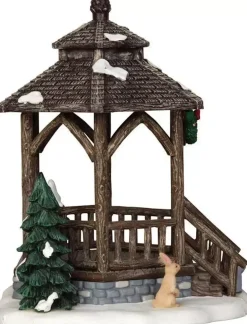 Lemax winter gazebo kerstdorp tafereel Vail Village 2014