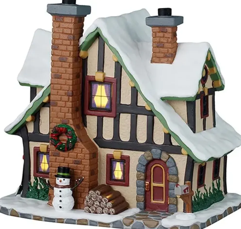 Lemax winter holiday lodge verlicht kersthuisje Caddington Village 2025