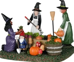 Lemax witches' community garden tafereel Spooky Town 2024