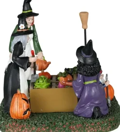 Lemax witches' community garden tafereel Spooky Town 2024