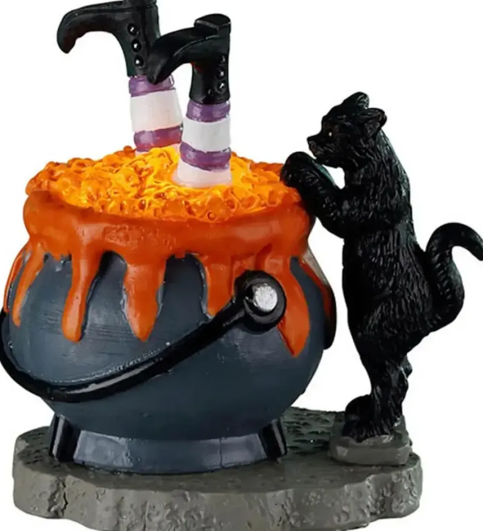 Lemax witchy cauldron verlichte accessoire Spooky Town 2022