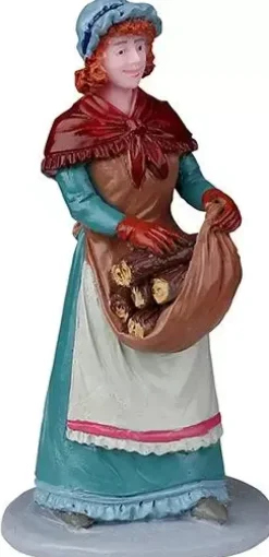Lemax wood for the fire kerstdorp figuur type 1 Caddington Village 2022
