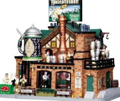 Lemax yulesteiner brewery bewegend kersthuisje Caddington Village 2010
