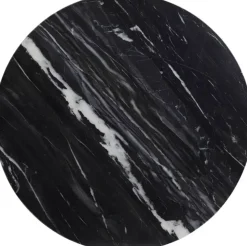 Light & Living bijzettafel metaal lomelo marmer 60x41cm zwart