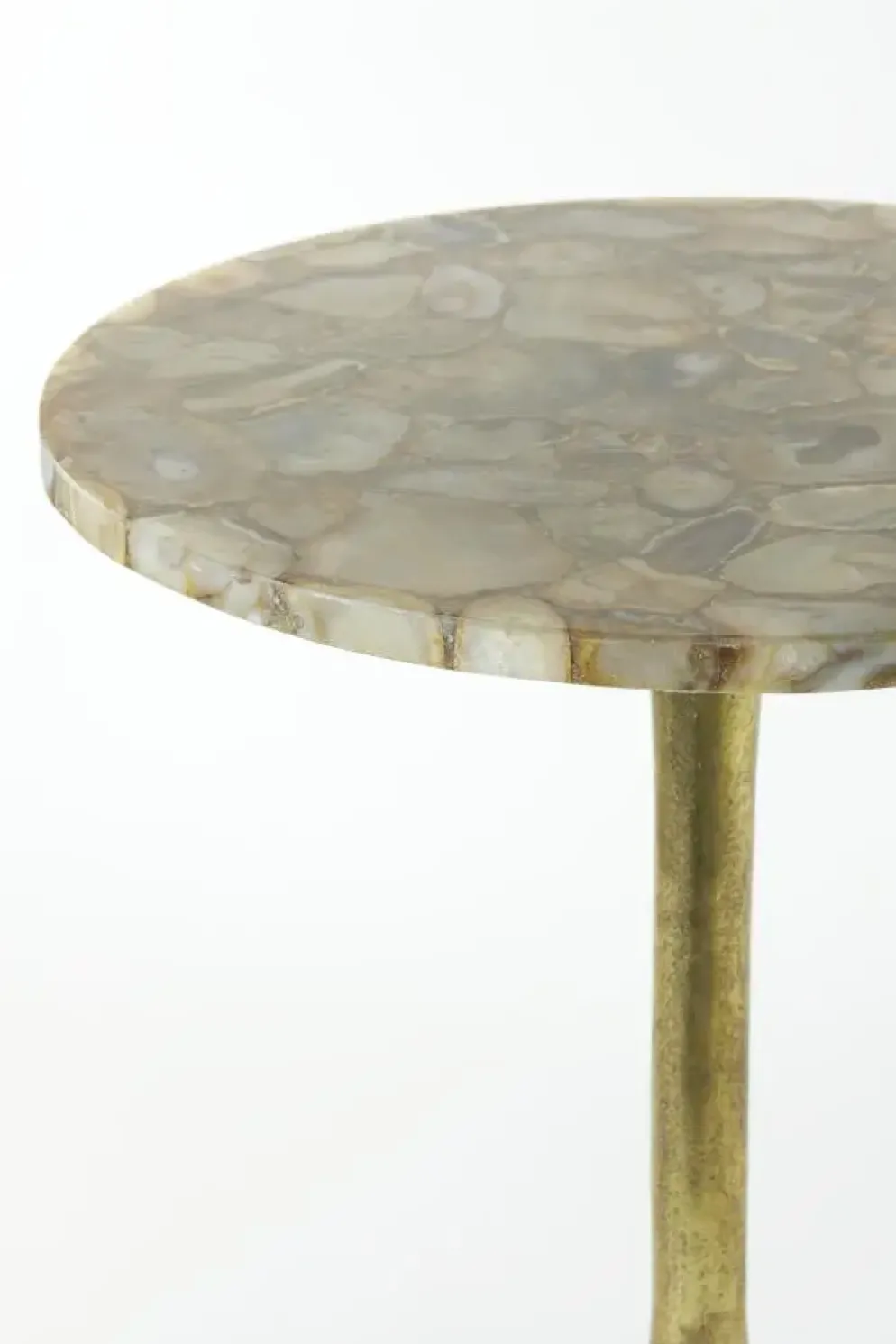Light & Living bijzettafel metaal rickerd 48x53cm geel