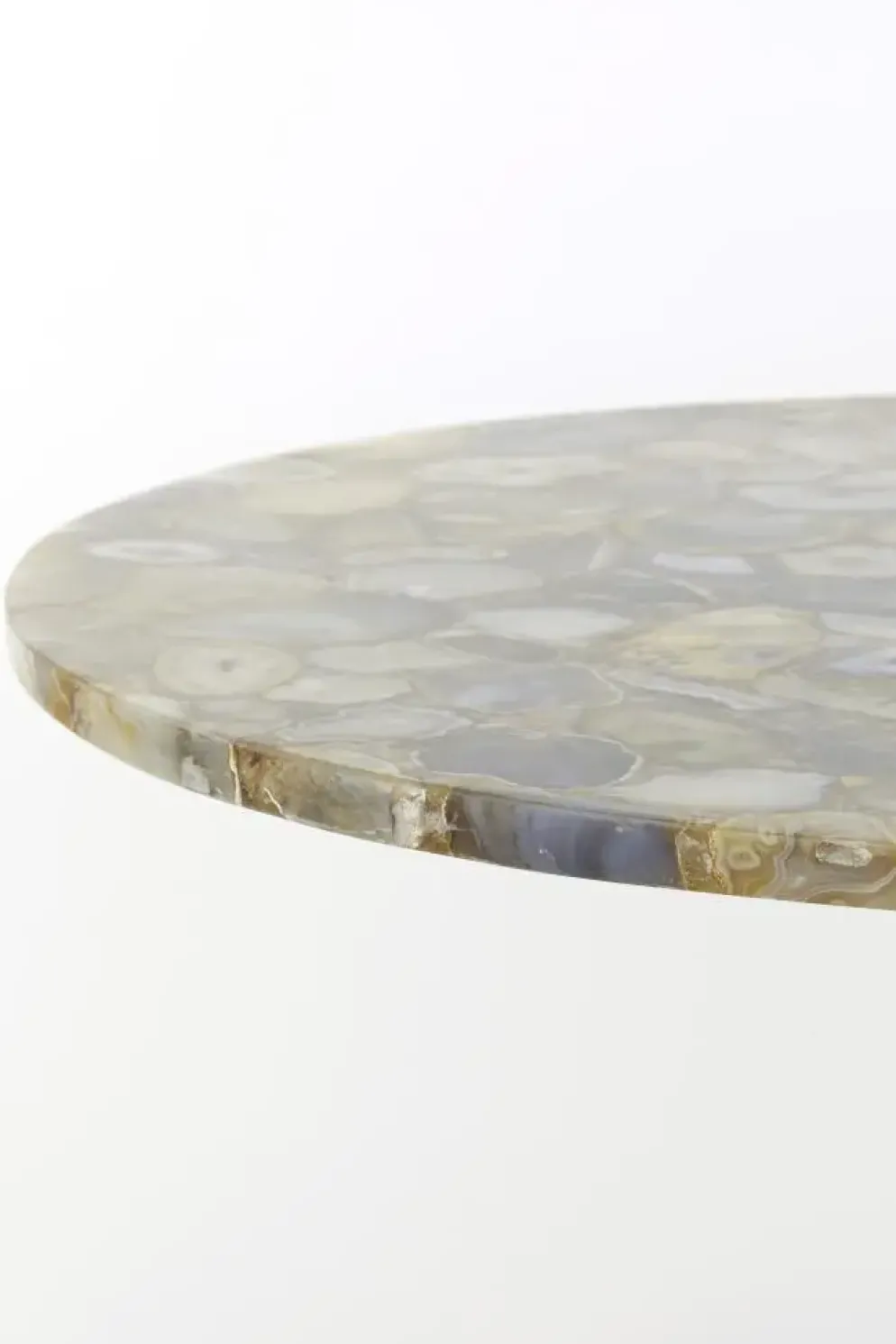Light & Living bijzettafel metaal rickerd 48x53cm geel