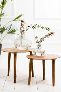 Light & Living bijzettafel set van 2 hout chakir hout