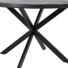 Light & Living eettafel ø140x76 cm yellov hout zwart