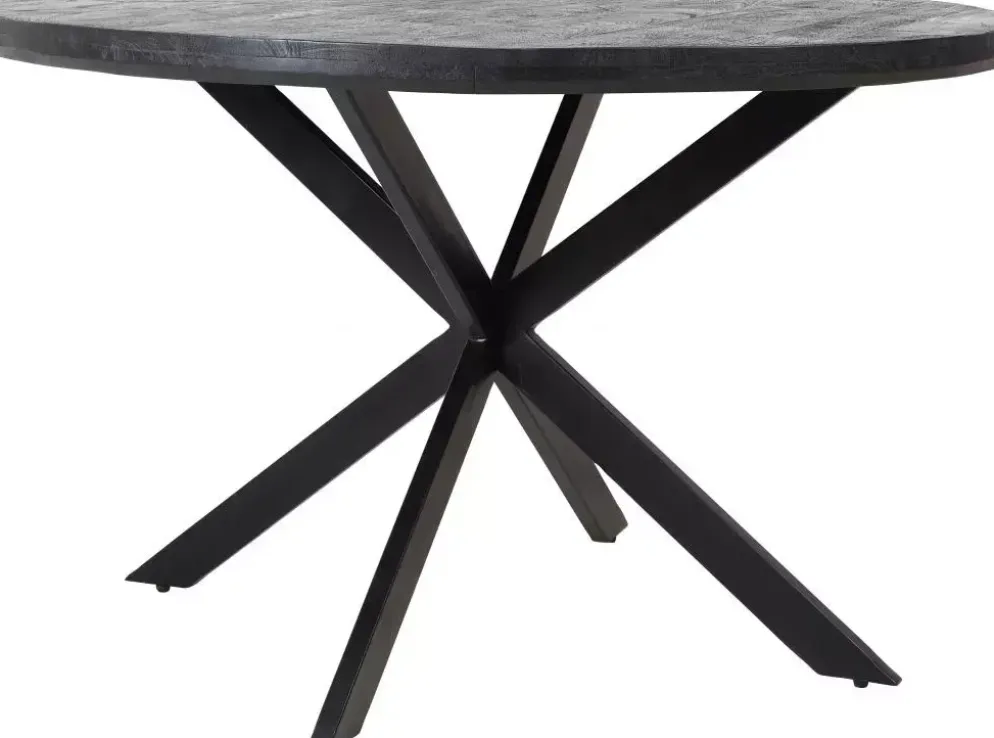 Light & Living eettafel ø140x76 cm yellov hout zwart