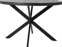 Light & Living eettafel ø140x76 cm yellov hout zwart