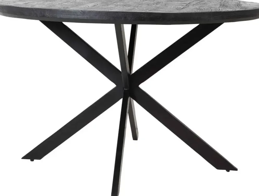 Light & Living eettafel ø140x76 cm yellov hout zwart