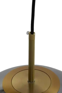 Light & Living hanglamp glas medina smoke 40x40cm transparant