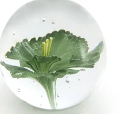 Light & Living ornament glas flower 8x8cm groen
