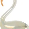 Light & Living ornament glas swan 13x8x20cm wit