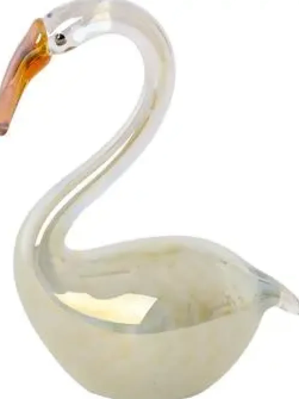 Light & Living ornament glas swan 12x7x17cm crème