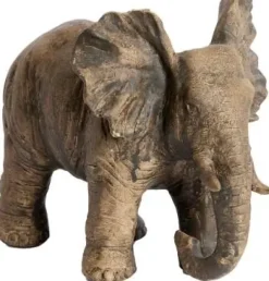 Light & Living ornament kunststof olifant 24x17x20.5cm bruin