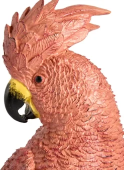 Light & Living ornament kunststof parrot 14x13x21cm donkerroze