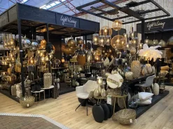 Light & Living spiegel metaal espejo 40cm crème