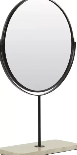 Light & Living spiegel steen riesco 32.5x12.5cm wit