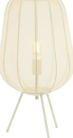 Light & Living tafellamp textiel plumeria 34x60cm zand
