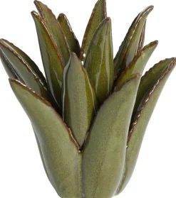 Light & Living theelichthouder keramiek cactus 21x21cm donkergroen
